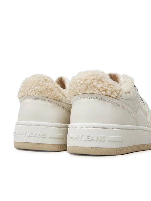 TH JEANS Sneakers in pelle con applicazione ecru - Scarpe Donna