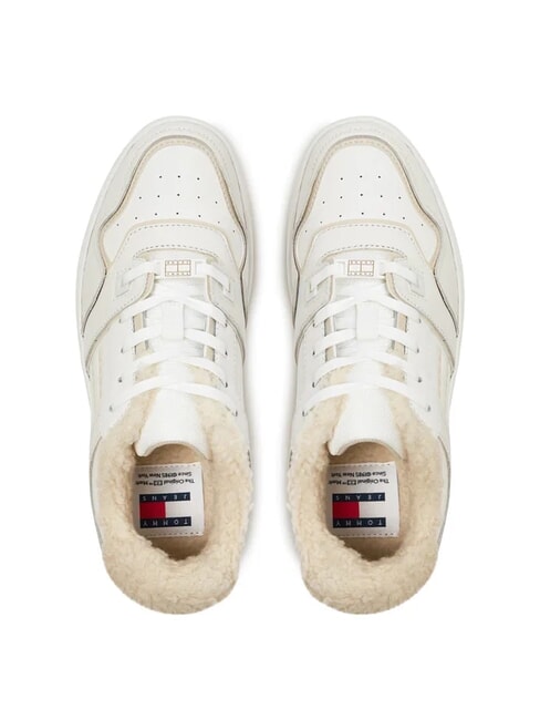 TH JEANS Sneakers in pelle con applicazione ecru - Scarpe Donna