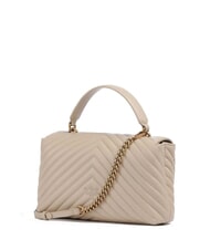 PINKO CLASSIC LADY LOVE BAG Borsa puff chevron beige-grigio fumo-antique gold - Borse Donna - 2