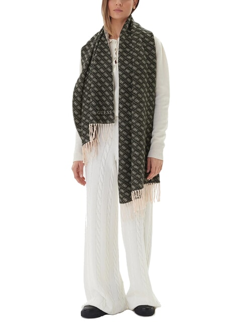 4G LOGO Sciarpa sfrangiata NERO - Sciarpe