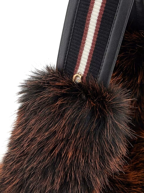 KATIA Borsa a spalla brown and black mult - Borse Donna