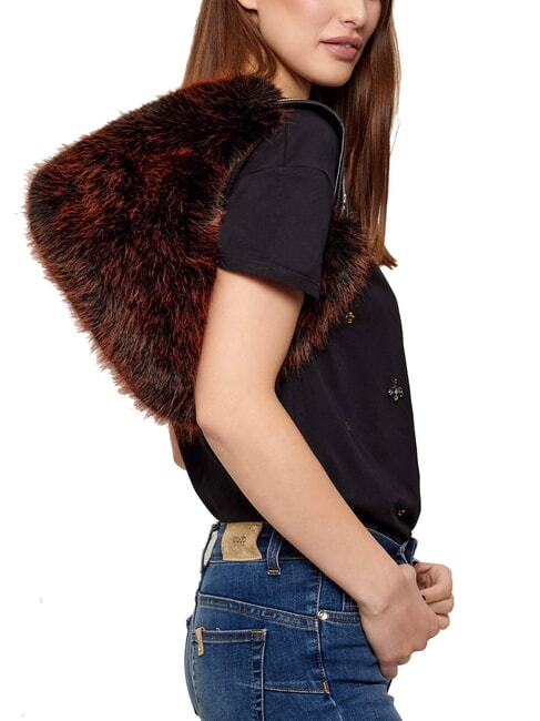 KATIA Borsa a spalla brown and black mult - Borse Donna