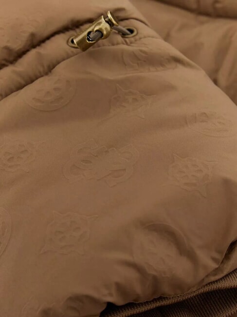 NEW DAISY Piumino con cappuccio washed taupe multi - Piumini Donna