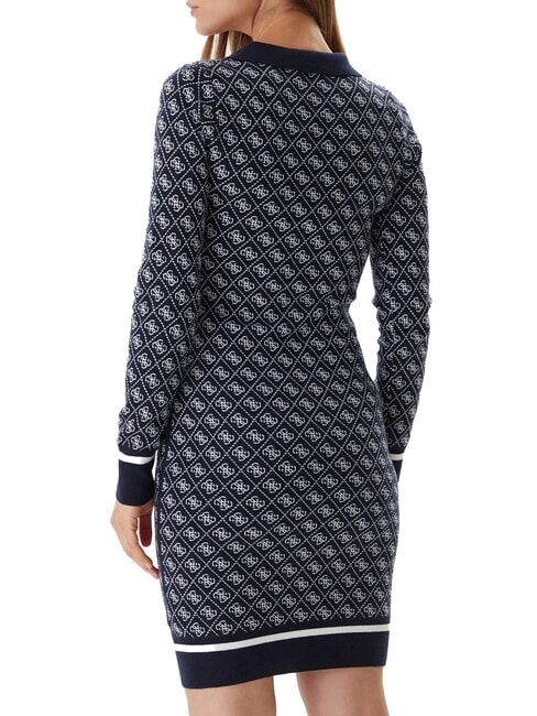 AUBREY Abito in maglia 4g blue and cream - Vestiti Donna