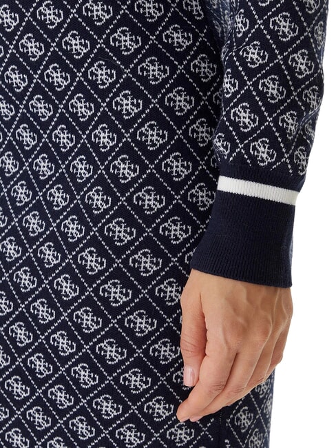 AUBREY Abito in maglia 4g blue and cream - Vestiti Donna