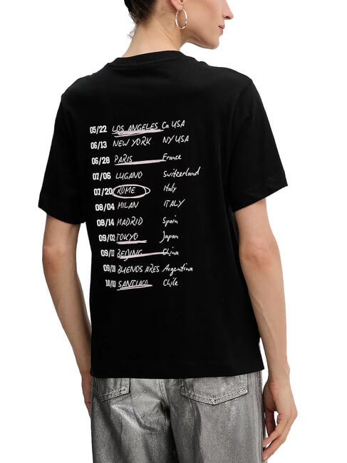 TOUR DATES T-Shirt in cotone jetbla - T-shirt e Top Donna