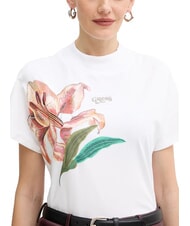 GUESS MOCK T-Shirt in cotone purwhite - T-shirt e Top Donna - 3