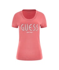 GUESS SS LOGO T-shirt a maniche corte corallo - T-shirt e Top Donna - 3