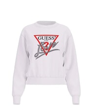 GUESS STUDDED LOVE Felpa girocollo con stampa a borchiette - Felpe Donna