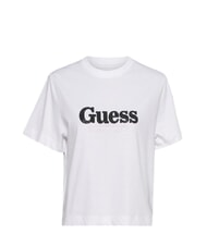 GUESS TOUR DATES T-Shirt in cotone purwhite - T-shirt e Top Donna - 3