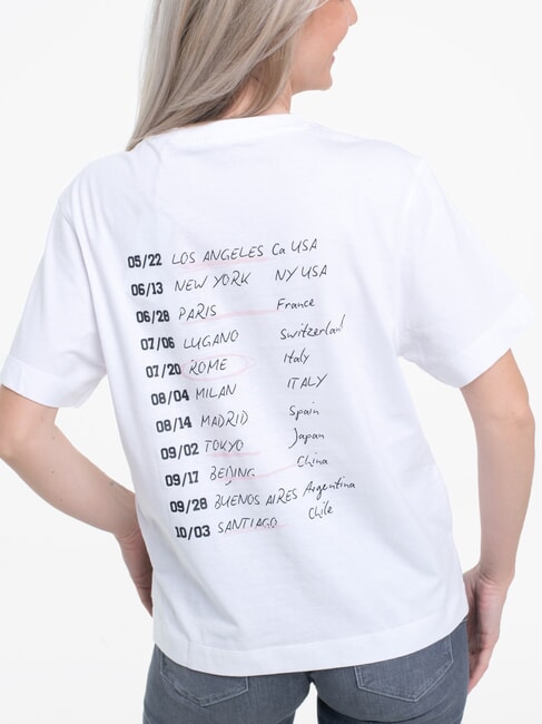 TOUR DATES T-Shirt in cotone purwhite - T-shirt e Top Donna