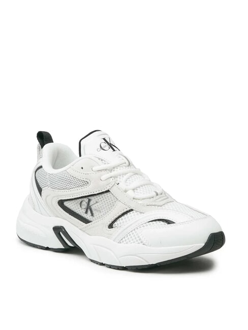 RETRO TENNIS Sneakers tessuto mesh e pelle suede white - Scarpe Donna