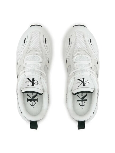 RETRO TENNIS Sneakers tessuto mesh e pelle suede white - Scarpe Donna