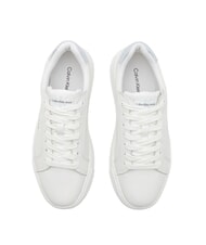 CALVIN KLEIN CK JEANS  Chunky Cupsole Sneakers in pelle white - Scarpe Donna - 4
