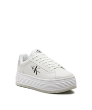 CALVIN KLEIN BOLD LOW LACE Sneakers platform in pelle white - Scarpe Donna - 3