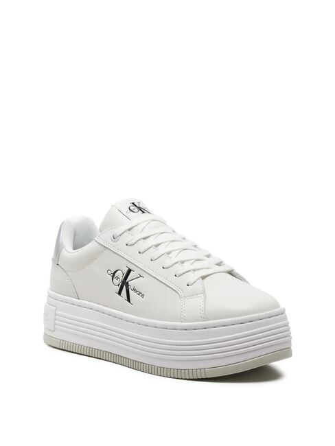 BOLD LOW LACE Sneakers platform in pelle white - Scarpe Donna