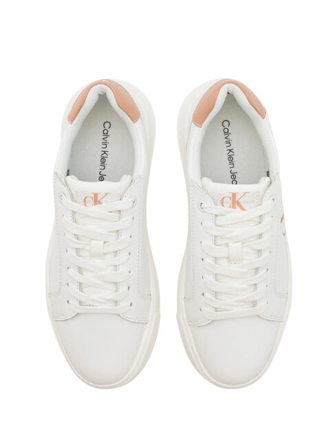 CK JEANS  Chunky Cupsole Sneakers in pelle white - Scarpe Donna