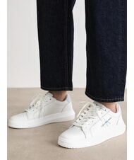 CALVIN KLEIN CK JEANS  Chunky Cupsole Sneakers in pelle white - Scarpe Donna - 7