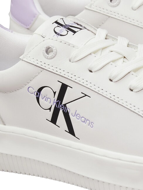 CK JEANS  Chunky Cupsole Sneakers in pelle white - Scarpe Donna