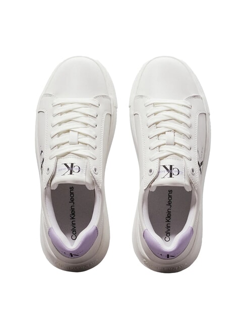 CK JEANS  Chunky Cupsole Sneakers in pelle white - Scarpe Donna