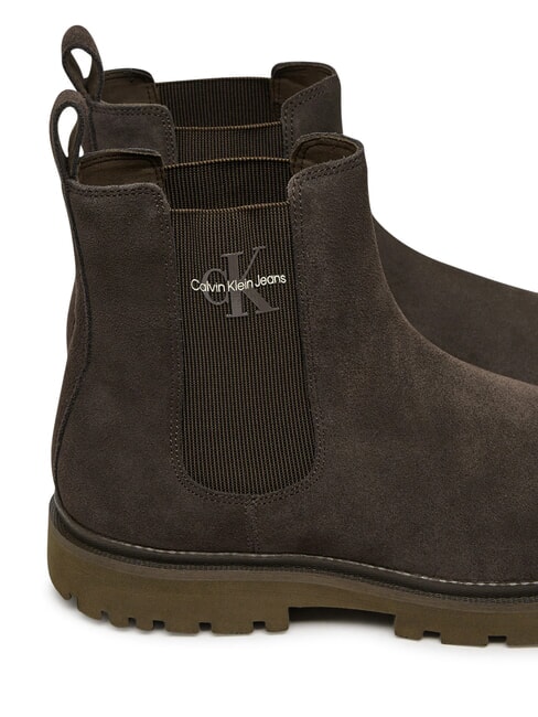 CK JEANS Stivaletti in pelle scamosciata brown - Scarpe Uomo