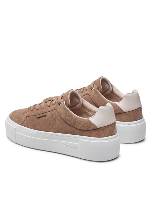 FLATFORM CUP LACE UP Sneakers in pelle suede brown - Scarpe Donna