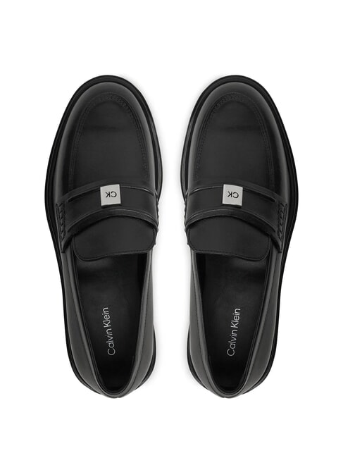 LOAFER W/HW LTH Mocassino in pelle black - Scarpe Donna