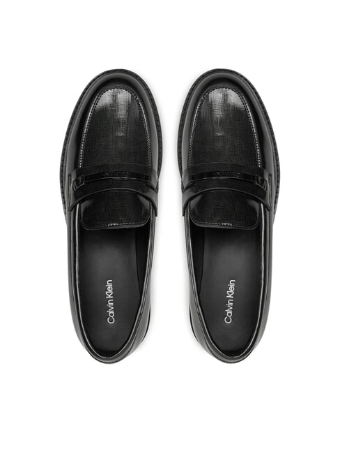 LOAFER BAR SAFF Mocassini in pelle con inserto saffiano black - Scarpe Donna