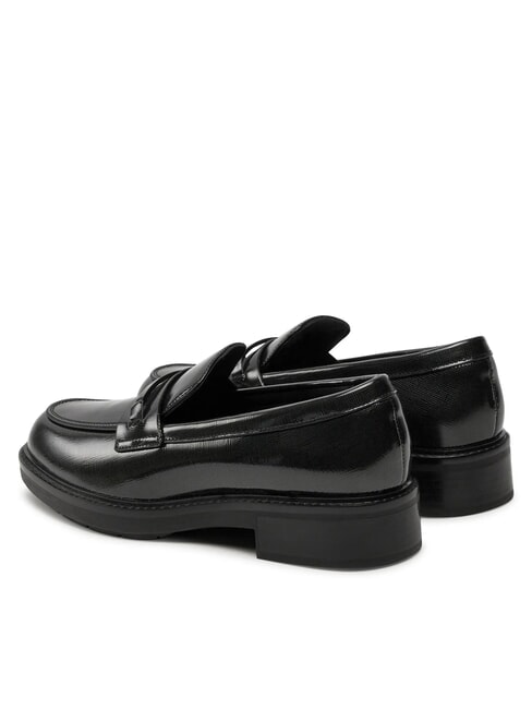 LOAFER BAR SAFF Mocassini in pelle con inserto saffiano black - Scarpe Donna