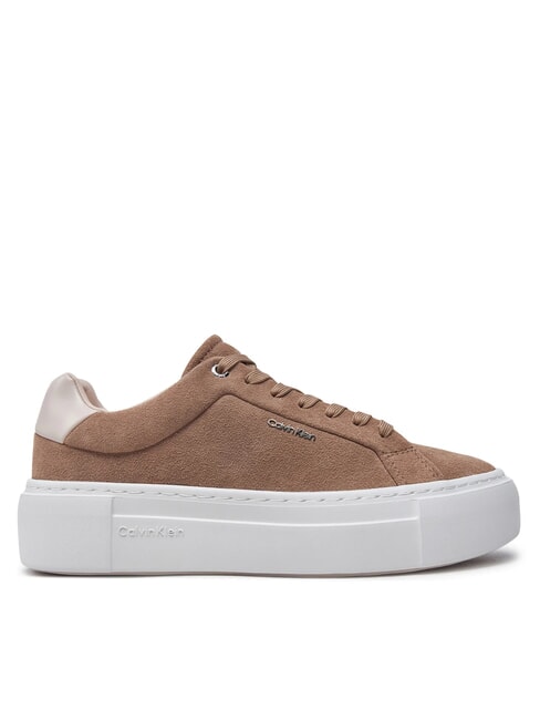 FLATFORM CUP LACE UP Sneakers in pelle suede brown - Scarpe Donna