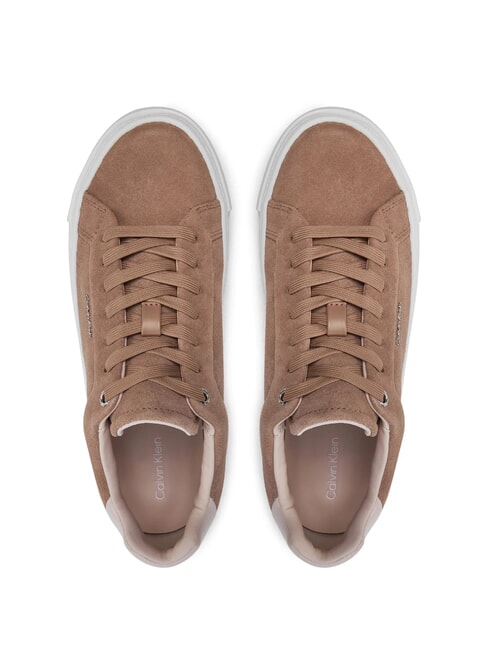 FLATFORM CUP LACE UP Sneakers in pelle suede brown - Scarpe Donna