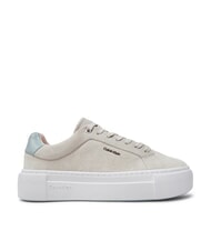 CALVIN KLEIN FLATFORM CUP LACE UP Sneakers in pelle suede beige - Scarpe Donna - 2