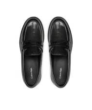 CALVIN KLEIN LOAFER BAR SAFF Mocassini in pelle con inserto saffiano black - Scarpe Donna - 3