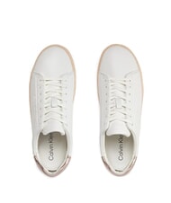 CALVIN KLEIN CUPSOLE LACE UP PEARL Sneakers in pelle white - Scarpe Donna - 6