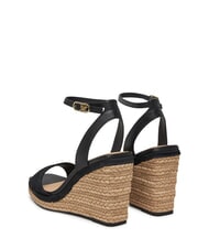 TOMMY HILFIGER TH MONOGRAM Sandali alti in pelle con zeppa black - Scarpe Donna - 4