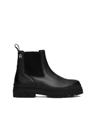 TOMMY HILFIGER TH Stivaletti modello chelsea in pelle black - Scarpe Donna - 3