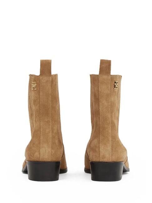 COWBOY CHELSEA Stivaletti a punta in pelle scamosciata khaki - Scarpe Donna