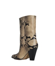 TOMMY HILFIGER TH  Stivali texani in pelle beige - Scarpe Donna - 4