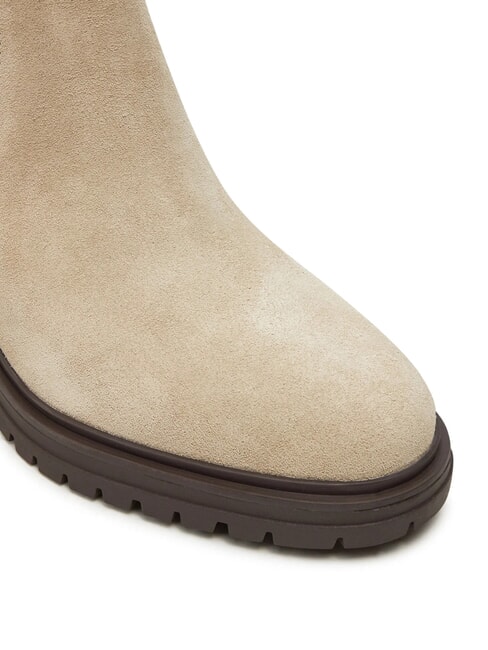 FLAG MID HEEL Stivaletti in pelle scamosciata beige - Scarpe Donna