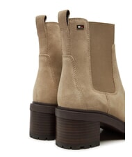 TOMMY HILFIGER FLAG MID HEEL Stivaletti in pelle scamosciata beige - Scarpe Donna - 5