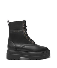 TOMMY HILFIGER TH ELASTIC RIB LACEUP Scarponcini stringati in pelle black - Scarpe Donna - 2