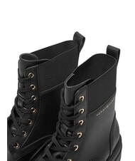 TOMMY HILFIGER TH ELASTIC RIB LACEUP Scarponcini stringati in pelle black - Scarpe Donna - 4