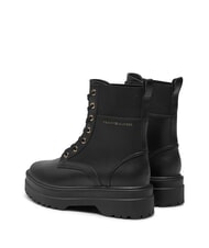 TOMMY HILFIGER TH ELASTIC RIB LACEUP Scarponcini stringati in pelle black - Scarpe Donna - 5