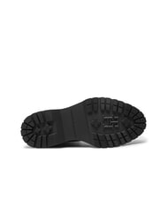 TOMMY HILFIGER TH ELASTIC RIB LACEUP Scarponcini stringati in pelle black - Scarpe Donna - 6