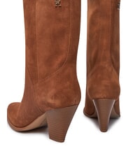 TOMMY HILFIGER MID COWBOY Stivali texani in pelle scamosciata brown - Scarpe Donna - 5