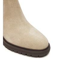 TOMMY HILFIGER FLAG MID HEEL Stivaletti in pelle scamosciata beige - Scarpe Donna - 3