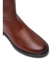 TOMMY HILFIGER TH Stivali allti in pelle cognac brown - Scarpe Donna - 3