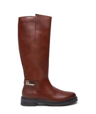 TOMMY HILFIGER TH Stivali allti in pelle cognac brown - Scarpe Donna - 2