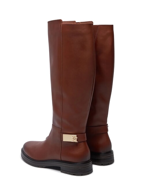 TH Stivali allti in pelle cognac brown - Scarpe Donna
