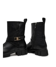 TOMMY HILFIGER BIKER Stivaletti in pelle con fibbia black - Scarpe Donna - 5